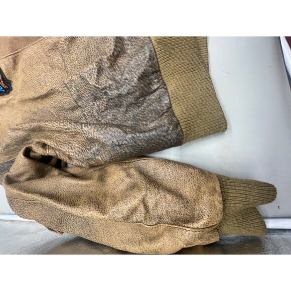 vintage adventure bound leather jacket aviator's brown Harley Davidson L READ - Picture 6 of 8